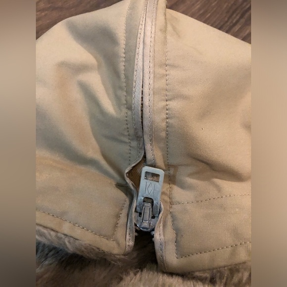 Mighty-Mac Handsome Outerwear Coat Men’s M Beige Zip Hood Faux Fur Sherpa Lined - Picture 7 of 12